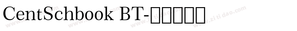 CentSchbook BT字体转换